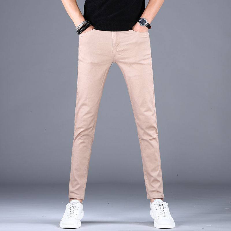 香港高端牛仔裤男修身小脚裤秋季2022新款男士韩版休闲欧货长裤子