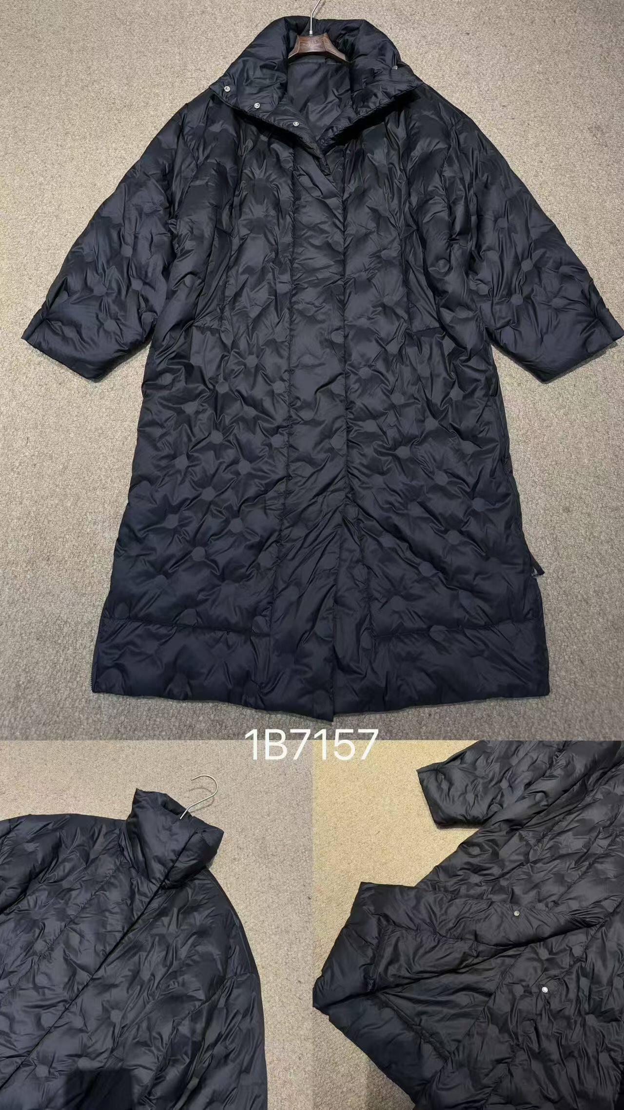 欧洲站2026冬季新款褶皱宽松中长款羽绒服时尚百搭休闲外套女7157