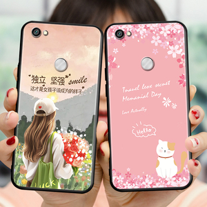 适用红米note5A高配版手机壳钢化膜Redmi note5A高配版软硅胶防摔保护套MDT6S简约MDE6S网红新款文艺卡通外壳