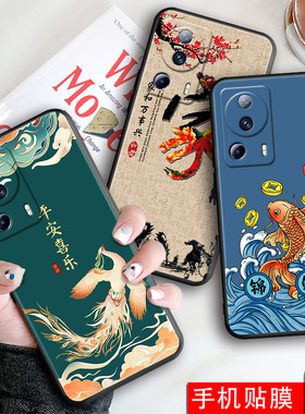 适用小米civi2硅胶手机壳2209129sc新款创意全包防摔xmcivi2彩绘软壳micivi2国风网红mlcivi2保护套简约男女