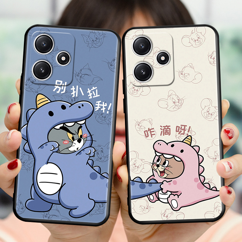 适用红米NOTE12R手机壳redmi防摔保护套23076ra4bc卡通可爱note12r简约文字hongmi全包软硅胶外壳note12r新款