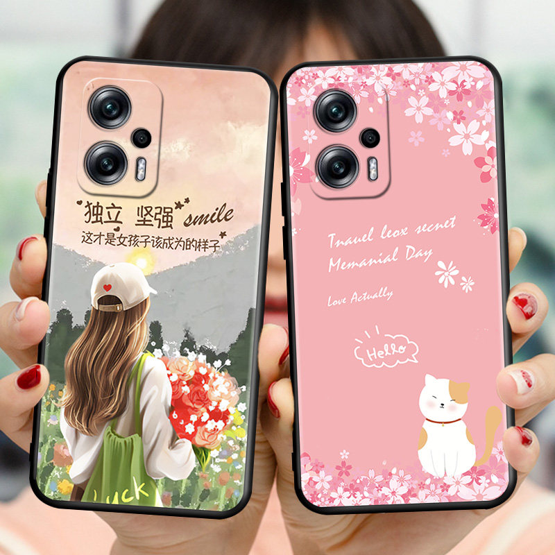 适用redminote11tpro手机壳全包软硅胶红米note11tpro外壳小米22041216c卡通防摔保护套redmi 时尚创意商务潮