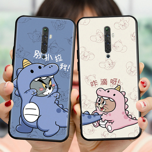 适用opporeno2z手机壳pckm80新款创意磨砂0pp0reno2z全包防摔oporen02z彩绘软壳网红保护套男女简约可爱卡通
