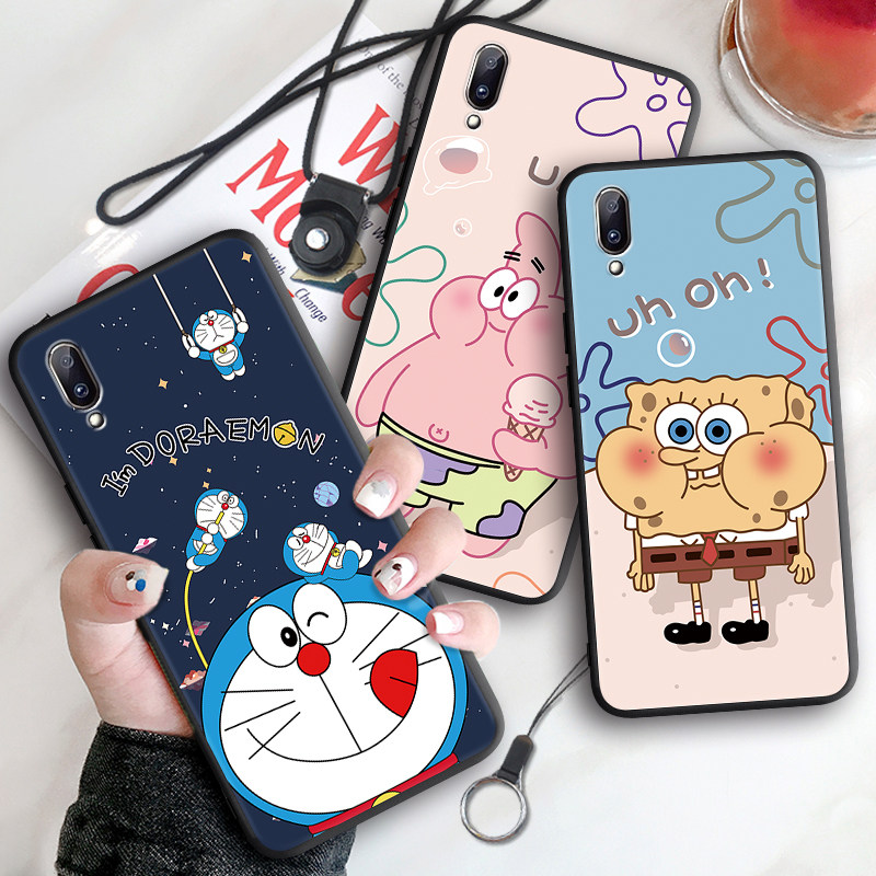 vivoY97手机壳V1813A送钢化膜vivoy97日韩新款vivoY97A全包边y97a男女潮牌V1813T卡通硅胶软壳VIV0丫97保护套