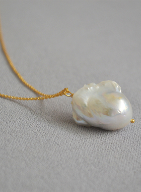 宫廷风镀金鱼尾巴洛克异形珍珠