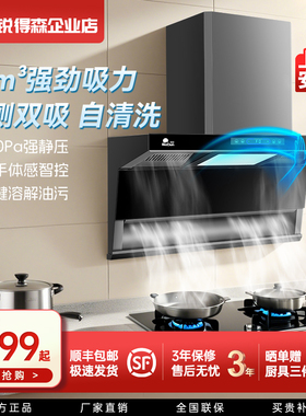 红日LEU30H烟灶套装23m³强劲吸力顶侧双吸自清洗猛火红外线双灶