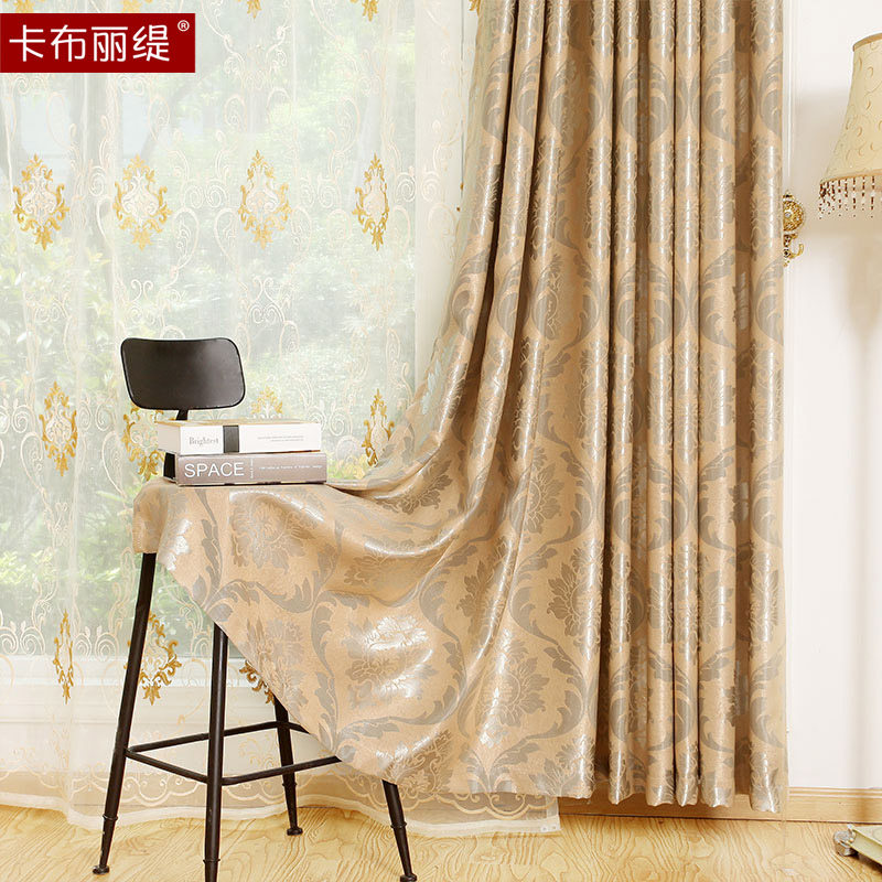 欧式经典双面全提花厂家高遮光布料客厅卧室现代简约定制窗帘成品在类目 居家布艺, 窗帘门帘及配件, 定制窗帘中 - 来自Buy2taobao.com提供专业的淘宝代购服务