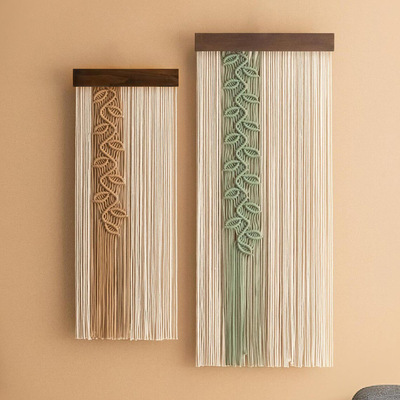 造物森活木板流苏挂毯中古风壁挂
