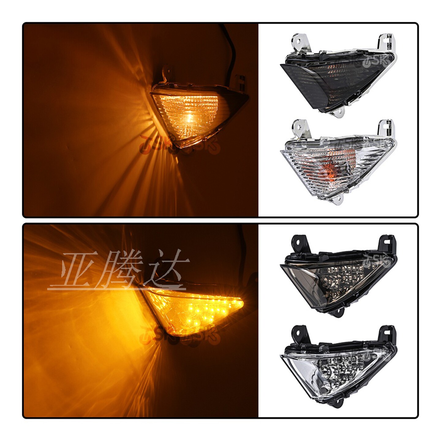适用川崎ZX6R 636 05-12 ZX10R 06-07年 14R Z750 Z1000前转向灯