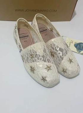 专柜玛丽正品23夏款平底镂空蕾丝帆布鞋透气懒人一脚蹬女鞋62350W