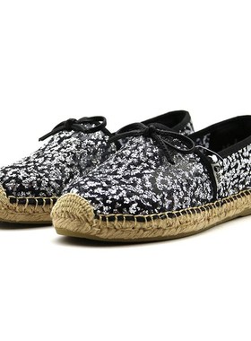 专柜玛丽正品22春夏季新款小香风渔夫鞋懒人一脚蹬帆布鞋女05077W