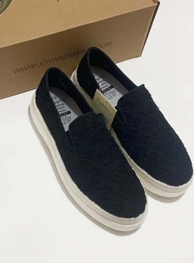 专柜玛丽正品女鞋22夏新蕾丝镂空厚底一脚蹬帆布鞋乐福女鞋82269W