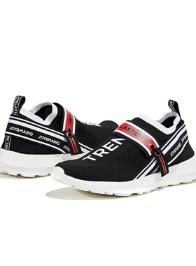 专柜玛丽正品春季潮运动休闲套脚涂鸦平底飞织布男鞋子布鞋78229M