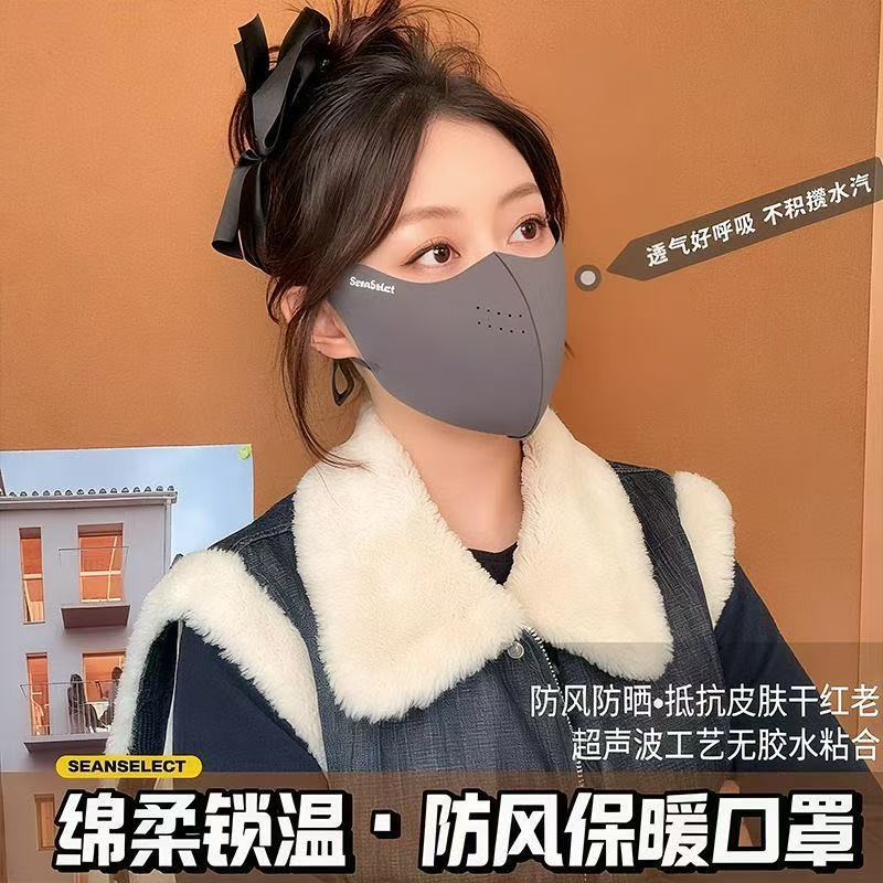 【秋冬加绒款】保暖口罩防风防雾户外骑行面罩防寒立体透气wy
