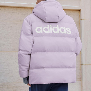 连帽休闲保暖运动羽绒服KS6485 LINEAR男士 Adidas阿迪达斯冬季 新款