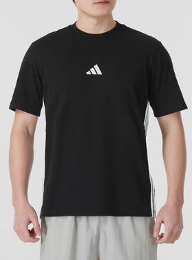 adidas阿迪达斯男款25新款运动透气舒适休闲圆领T恤JY8563/JY8564