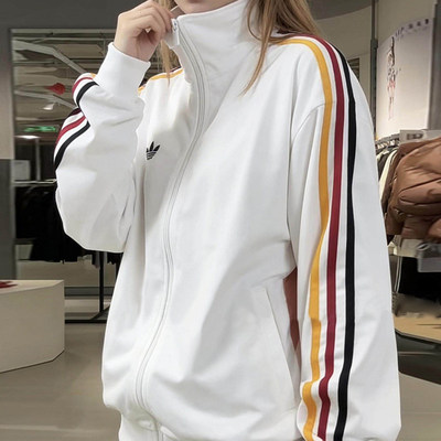 阿迪达斯三叶草立领男夹克外套