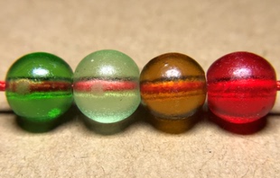 拒马河老琉璃 古法琉璃珠清代老琉璃 藏传佛珠 配珠 8mm珠子 隔珠