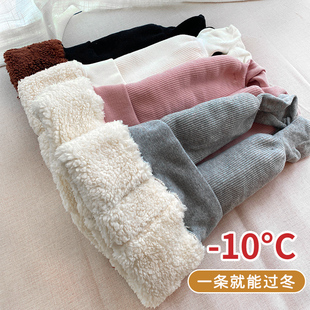 连裤袜女童打底裤冬季加绒加厚东北儿童特厚羊羔绒保暖棉可爱宝宝
