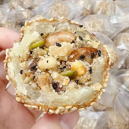 软糯果仁味山东非遗特产麻园糕点