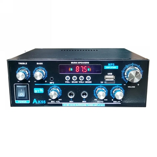 蓝牙功放机家用车载直流12伏220V迷你小型功放音箱放大器 插卡U盘