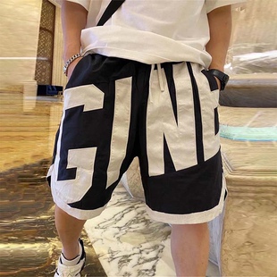 薄款 潮流百搭中裤 运动短裤 字母时尚 男潮牌ins宽松休闲五分裤 夏季
