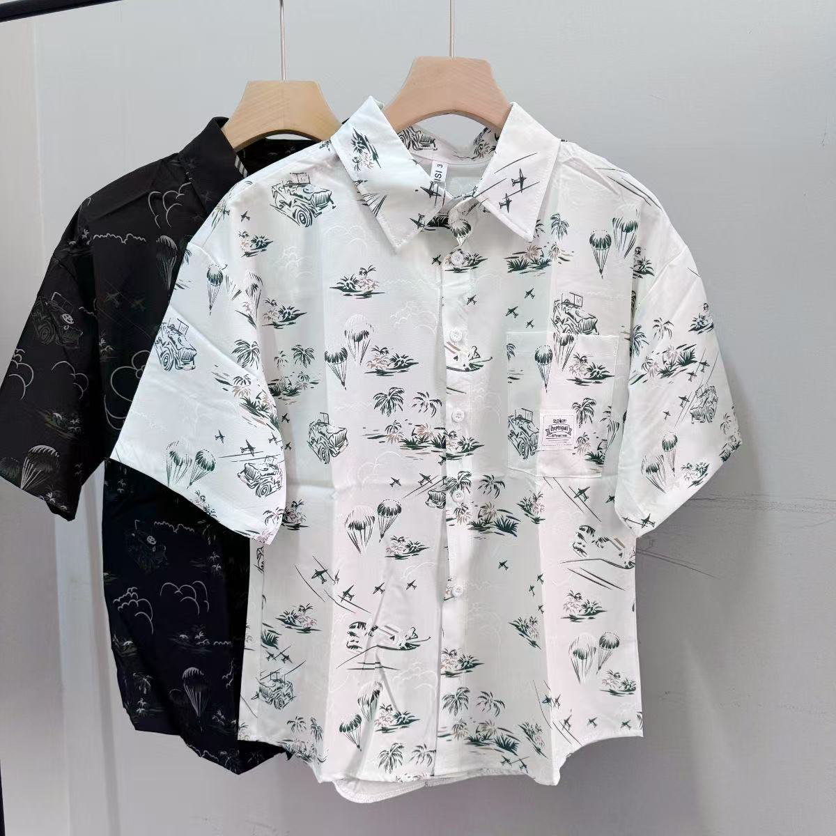 夏季新款韩版潮牌男士短袖衬衫