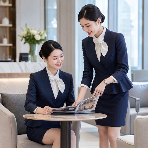 房地产案场客服工作服气质西服