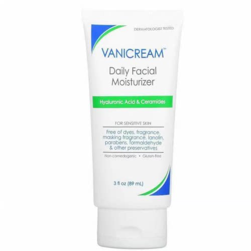 美国Vanicream日常保湿润肤乳液修护皮肤屏障无油低敏面霜89ml