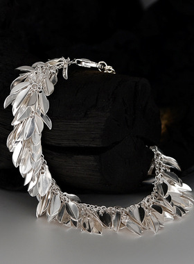 纯银民族风草裙系列个性手链