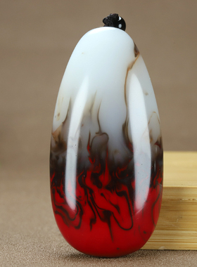 和田玉原石手把件男款天然鸡血玉石把玩件玉石籽料原石手玩件把件