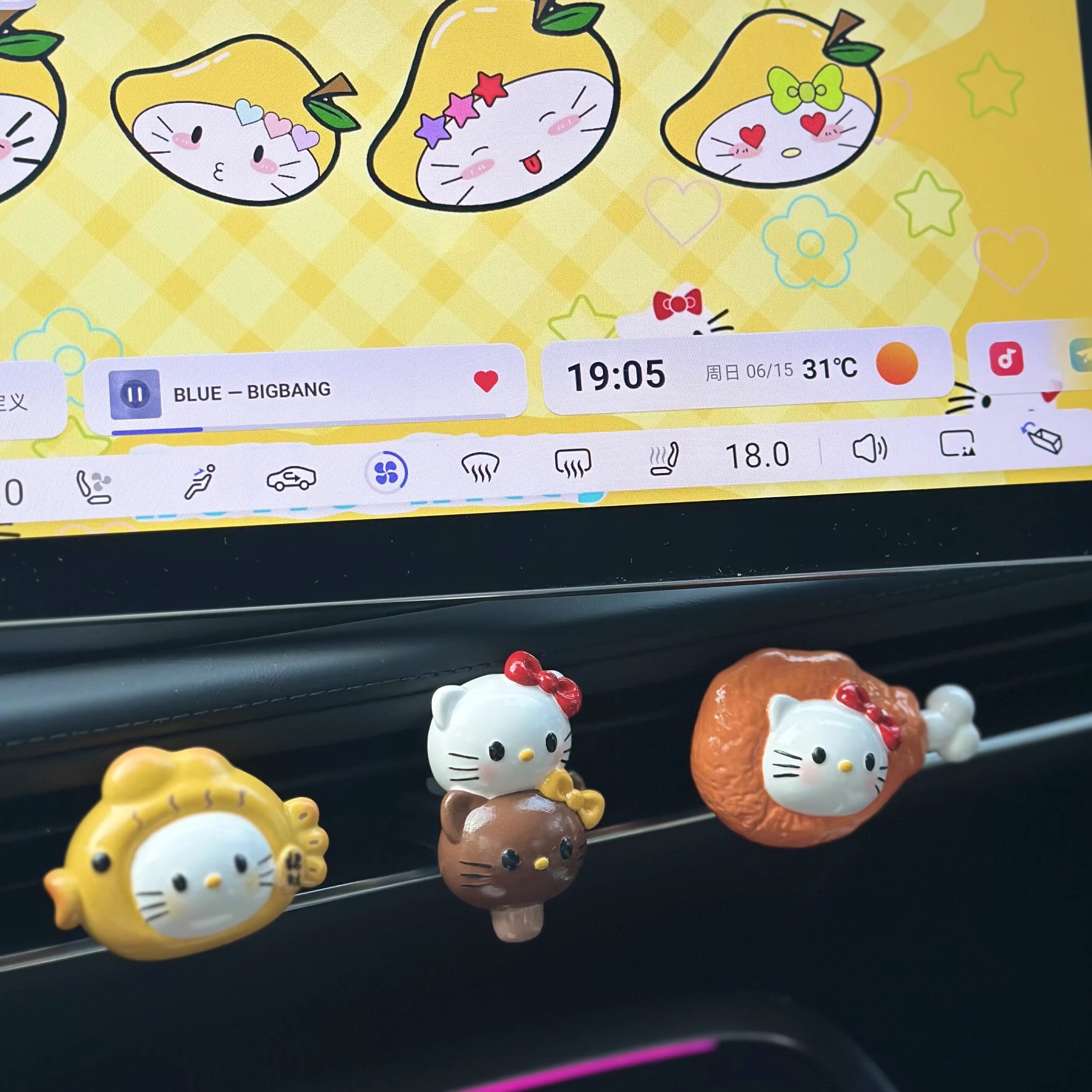helloKitty车载香薰持久创意