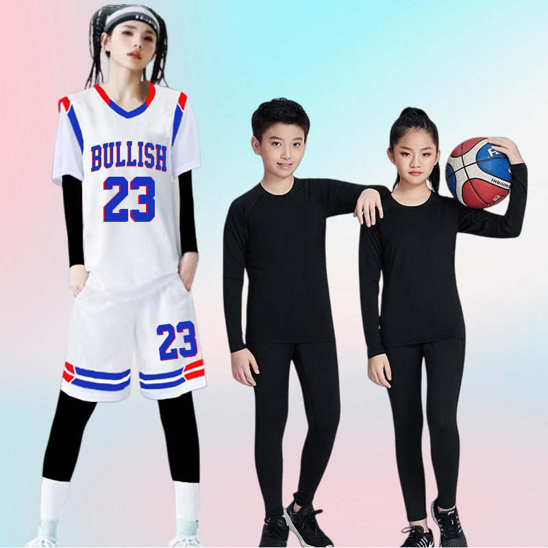 篮球服男女款紧身衣紧身裤加绒秋冬长袖打底衫运动训练服健身瑜伽