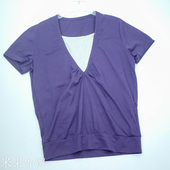 T恤哺乳方便短袖 外贸原单女款 V领短袖 上衣