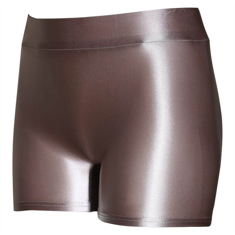 韩版纯色男女款糖果缤纷色彩中腰光滑内裤油亮高弹透气打底裤裤衩