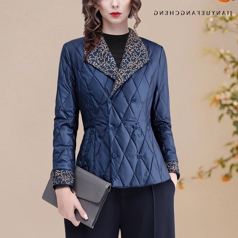 高级设计感刺绣羽绒服外套女短款轻薄90白鸭绒羽绒衣保暖2025秋冬,女装/女士精品,羽绒服,淘宝优惠券,粉丝福利购,淘宝优惠卷