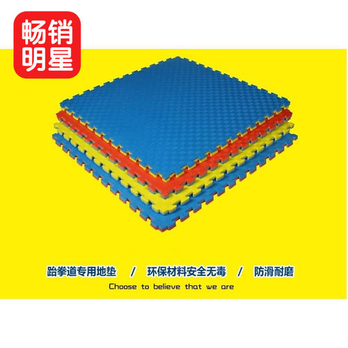 跆拳道地垫健身房地垫隔音减震垫子加厚家用武术散打1米泡沫地垫