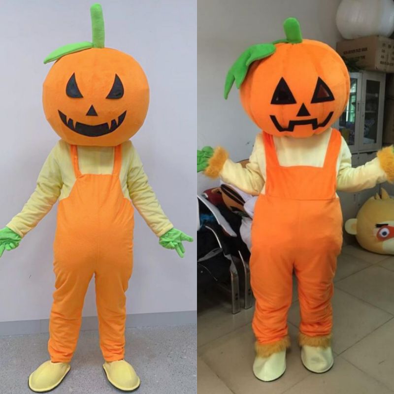 万圣节南瓜头卡通人偶服装僵尸道具玩偶服装搞怪头套派传单用品