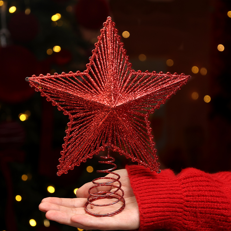 【工厂】圣诞树镂空树顶星配饰