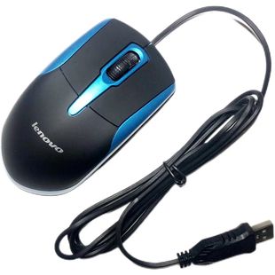 电脑通用办公家用游戏长线 联想有线鼠标静音无声USB口笔记本台式