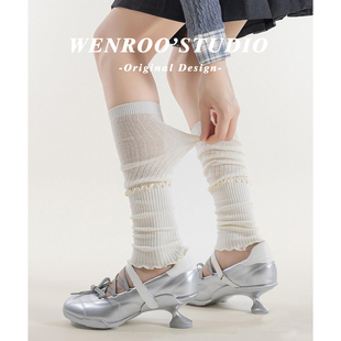 法式圆头系带银色玛丽珍高跟鞋女春2026新款魔术贴芭蕾风异型单鞋