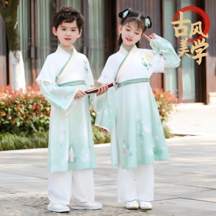 汉服出租男女童春秋儿童国学服演出服新款 租赁 古风超仙唐装