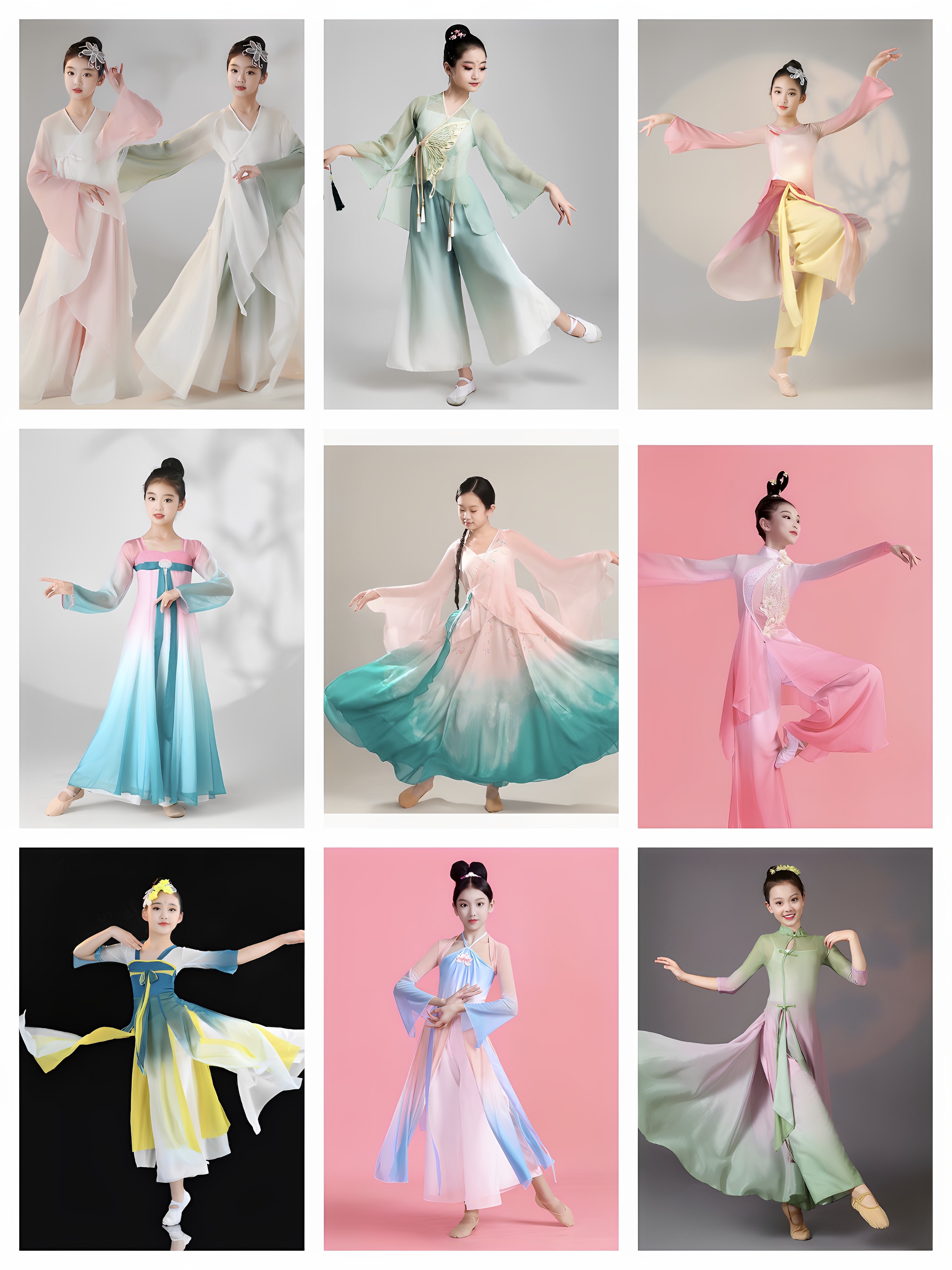 儿童表演服青烟里舞蹈古典舞飘逸成人演出服女童汉服出租,女装/女士精品,汉服套装,淘宝优惠券,粉丝福利购,淘宝优惠卷