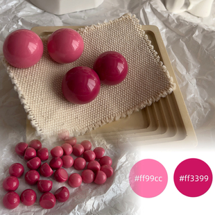 火龙果多巴胺925纯银耳环圆球树脂耳钉 时髦显白 原创 一颗梅子