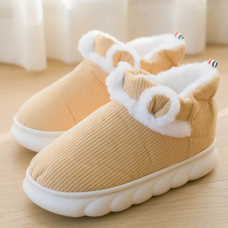 高帮棉靴子女秋冬季厚底包跟加绒居家月子鞋产后防滑软底产妇拖鞋,居家布艺,居家棉拖/棉鞋,淘宝优惠券,粉丝福利购,淘宝优惠卷