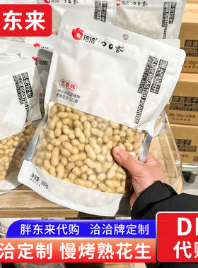 胖东来定制熟花生带壳五香蒜香味洽洽牌红皮花生炒货坚果正品代购