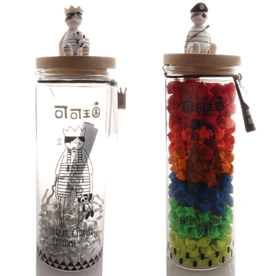 玻璃星星瓶浪漫实用千纸鹤送男生