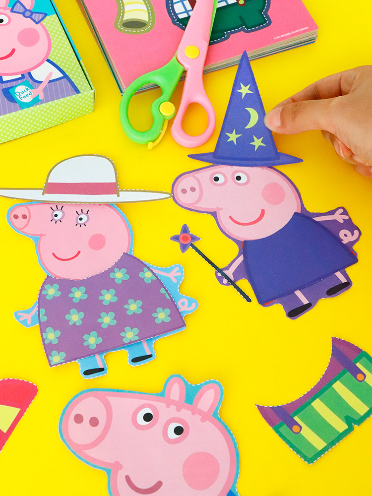 小猪佩奇剪纸3到6岁儿童创意手工卡通动漫幼儿园益智玩具男孩女孩