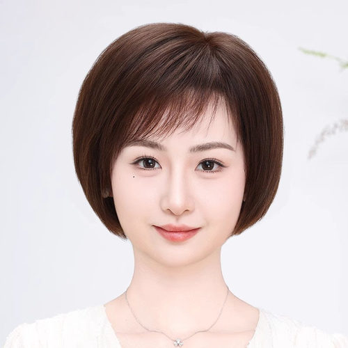 假发女真发薄款波波头全头套透气