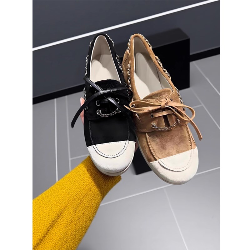 巨好看2026小香风麂皮乐福鞋